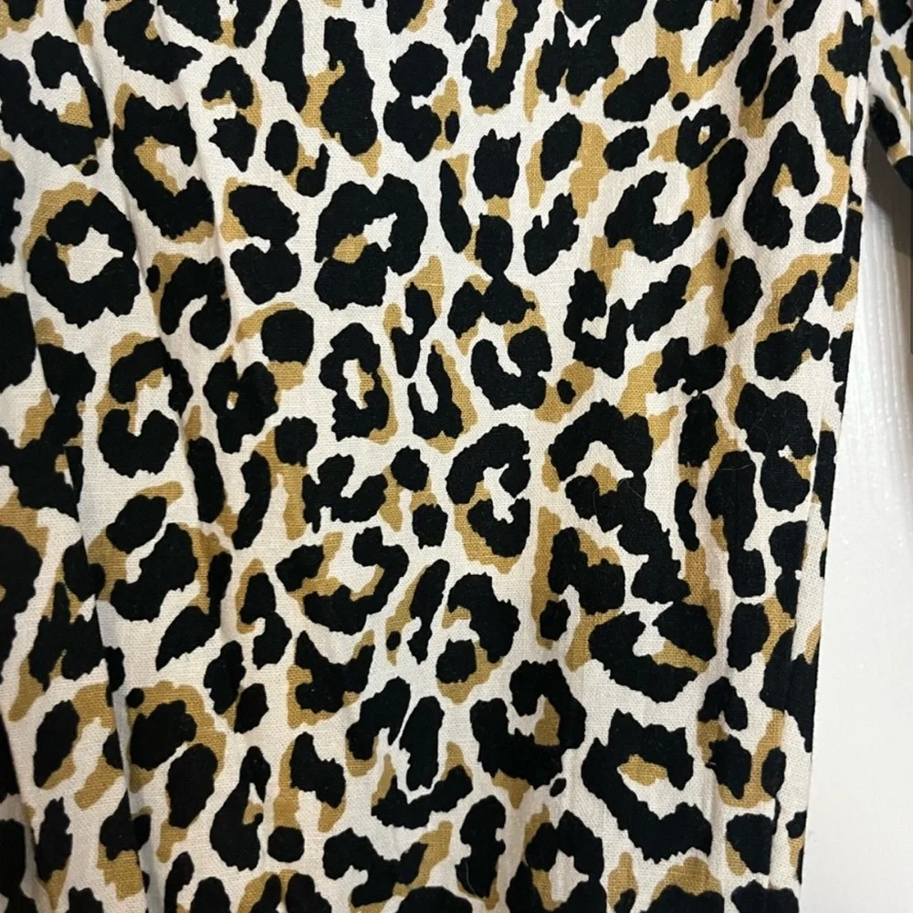 J. Crew , Leopard Print pull on cotton blend Ankle Pants, Size 12